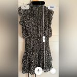 AQUA  women’s Black and White Patterned mini dress size small Photo 5