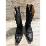 Shyanne  Bittersweet Cowboy Boots Black Silver Women's 7.5 M Square Toe Leather Photo 3