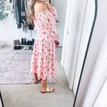 Alexis Tilia Pink Floral Off the Shoulder Tiered Midi Dress Photo 5