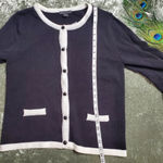 Covington  Missy Button Black Onyx Cardigan Photo 3