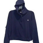 Jack Wills Navy Hoodie Cropped Quarter Zip Women’s Size 10 Photo 0