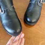 Frye  • Sabrina Double Buckle Boot ankle bootie black leather block heeled moto Photo 12