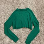 kim rogers  Green Cardigan Sweater Fine-Knit Long Sleeve Photo 2