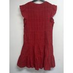 Knox Rose Womens Red Tiered Boho Dress Ruffle Flutter Sleeve Peasant Crochet S Photo 7