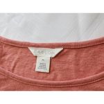 Caslon  Womens Ruched Side & Short Sleeve Boat Neck T-Shirt Pink Brick Size XL Photo 3