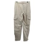 Wilfred Aritzia Free Women 4 Modern Cargo High Rise Cotton Twill Pants Cream Y2K Photo 2