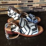 Free People  ankle strap faux snake print striped sandals‎ 36 Photo 2