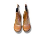 ART Company Brown Leather Ankle Chelsea Boots Size 39 Block Heel Casual Photo 1