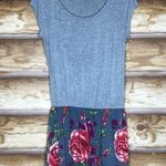 𝅺Nicolette scoop neck cap sleeve dropped waist floral skirt dress size M Size M Photo 1