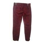 Lucky Brand Lolita Skinny Jeans Burgundy Red Floral Print Denim Size 26 Photo 1