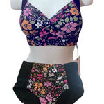 Hanna Nicole Floral Swim Set Black Photo 0