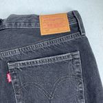 Levi’s Black High Rise Distressed 5 pockets raw hem Denim Shorts W31 Size 31 Photo 4
