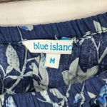 Blue Island Swimsuit Cover Up Dress Womens Medium Blue Floral Beacy Vacation Photo 2