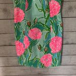 Lilly Pulitzer  Pearl Shift Hight Neck Shift Dress Poolside Blue Green Floral 4 Photo 3