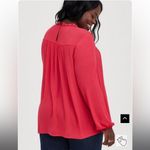 Torrid Pink Crinkle Gauze Crochet Detail Top Photo 1