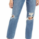 Good American  Good Vintage Ripped Ankle Straight Leg Jeans In Blue484‎ Size 20 Photo 0