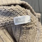 Gap VTG Body Womens Medium Tan Knit Hoodie Sweater Pouch Pullover Textured Knit Photo 8
