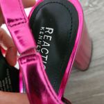Kenneth Cole Reaction Rylee Hot Pink Metallic Slingback Platform Sandals Size 8. Photo 14