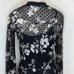 See By Chloe See By Chloé Lace Slip Midi Dress Semi-Sheer Long Sleeve Floral Pattern AOP sz L Photo 7