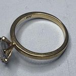 Vtg NV Nevada Silver Mines Gold Tone Marquise CZ Ring size 7 Photo 3