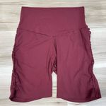 Aerie  Real Me Xtra Hi Rise Maroon Bike Shorts Women’s Medium Photo 0