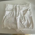 EXPRESS White Denim Skirt Photo 0