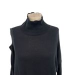 ALLSAINTS  Cecily Dress Sweater Knit Asymmetric Open Shoulder Black‎ Size Small Photo 3