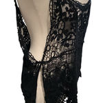 Elegant Crochet Black Tank, Blouse Or Swimsuit Coverup. Size M/L Size L Photo 0