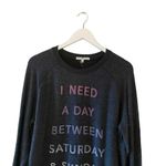 Junk Food Graphic Soft Warm Cozy Long Lagenlook Black Lomg Sleeves SZ L #1750 Gray Size L Photo 2