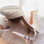 Opulent Pearl Platform Bridal Heels White Size 8 Photo 2