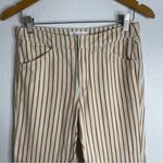 Anthropologie Striped Cream & Mustard Flare Jeans Size 26 Photo 2