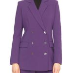 Carlisle Collection Blazer Suit Jacket 12 Purple Double Breasted Contemporary Photo 1