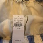 American Eagle  Paper Bag Short, NWT, size medium, blue white stripes, tie belt Photo 4