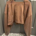 Altar'd State  AS Revival Cropped Hoodie Chocolate Size L Photo 0