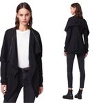 All Saints Dahlia black asymmetrical convertible sweatshirt jacket XS Photo 1