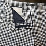 Adrianna Papell  Dark Blue &‎ White Gingham Print Cotton Stretch Pants Women's 10 Photo 2