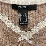 Forever 21  Medium Babydoll Fitted Long Sleeve Lace Neckline Mini Dress Sexy Photo 2