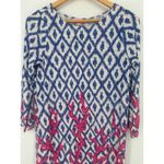 Lilly Pulitzer Women Size Medium Dress Blue Pink Print Ophelia Swing Coral Iris Photo 4