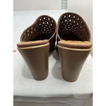 a.n.a Womans Slip On Mules 8 Brown Vented Pointed Toeblock Heel Photo 4