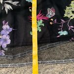 Carla Conti size large new black embroidered floral bird maxi formal dress Photo 5