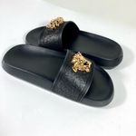 Versace NWB  Palazzo Medusa Slide Sandal Black Size 37EU 1009461 DGOM8 KVO41 Photo 13