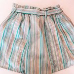 Honey Punch Rainbow Pinstripe Paper bag Shorts Photo 1