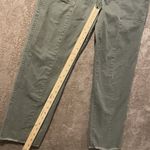 Old Navy  Pants Womens 8 Cargo Olive Green Raw Hem Mid Rise Ankle Utility Photo 6