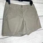 Loft Mid Rise Shorts Size 2 Tan Khaki 6 Inch Inseam Photo 2