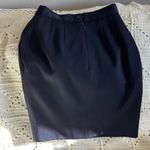 Anne Klein Navy Blue Wool Skirt Size 2 Photo 2
