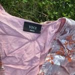 VICI Collection Floral Boho Velvet Burnout Dusty Rose Wrap Top Photo 3
