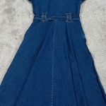 Desert Diva by Sherry Holt Vintage 90s Cotton Denim Maxi Dress Belted Western M Blue Size M Photo 1