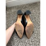 Kate Spade Block Heel Black Patent Leather Pumps Shoes Fringe Size 9.5 Photo 1