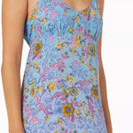 Hemant and Nandita Slip Dress Mini Floral Print Viscose Blue Size XS Photo 0