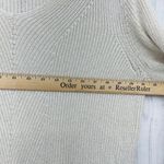 CHAPS  (L) Womens Metallic Cream Knit High Low Hem Sweatshirt Sweater Photo 9